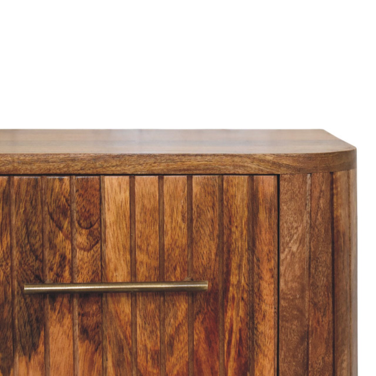 Fluted Bedside with Drawers Bedside Table