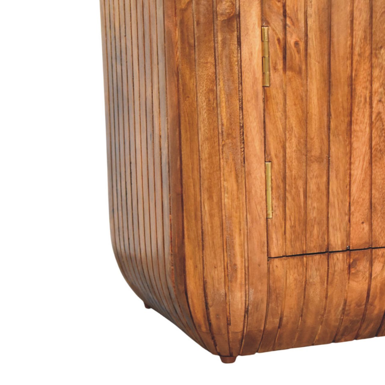 Fluted Media Console with Shelves Console Table