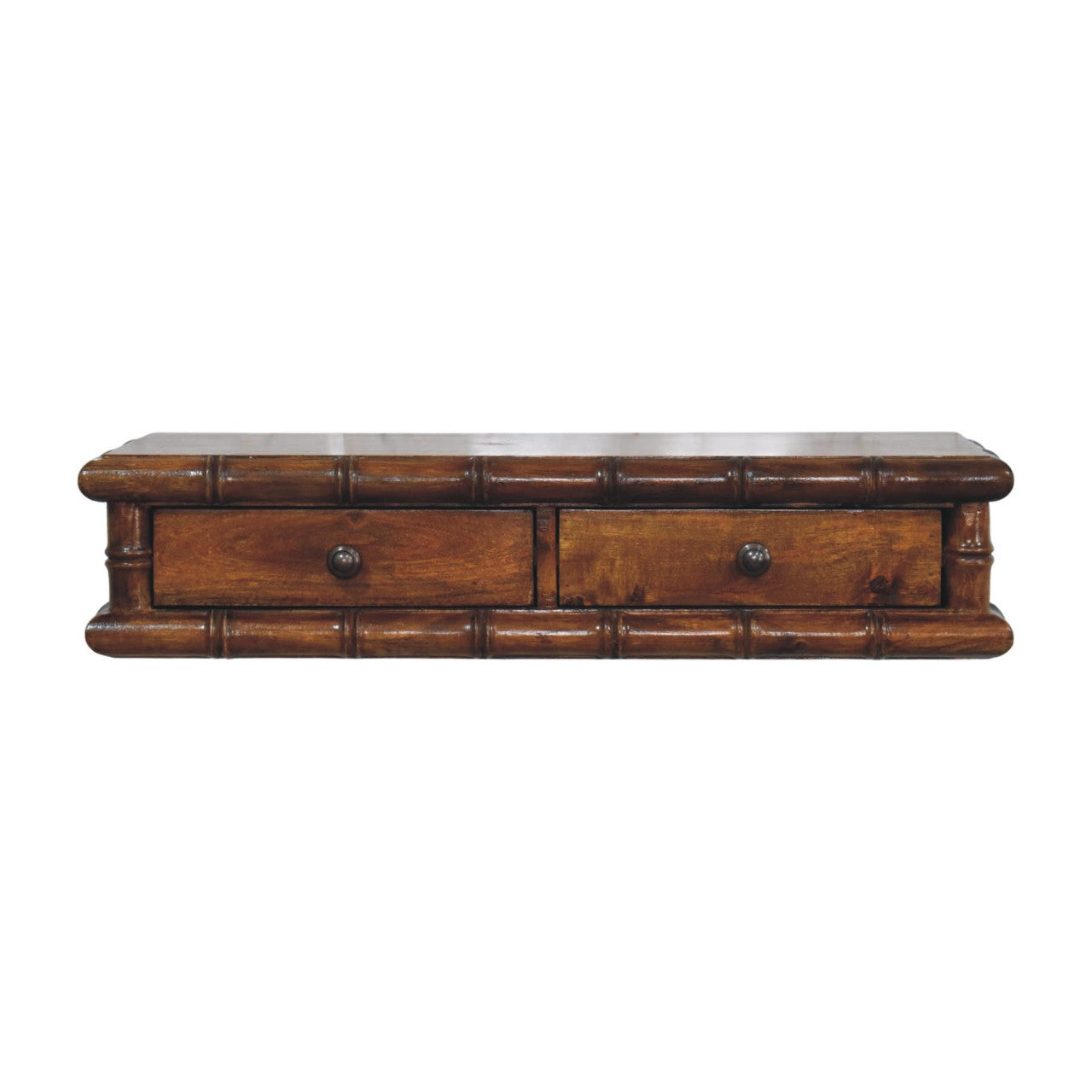 Bamboo Two Drawer Console Table