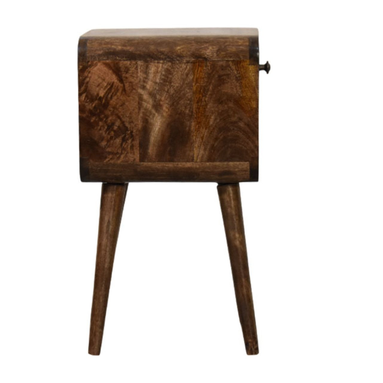 Rounded Open Shelf Bedside Table