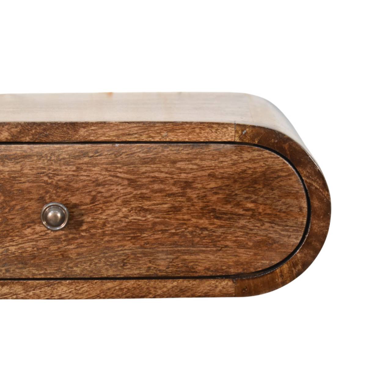 Rounded Wall-Mounted Bedside in Classic Grey Bedside Table