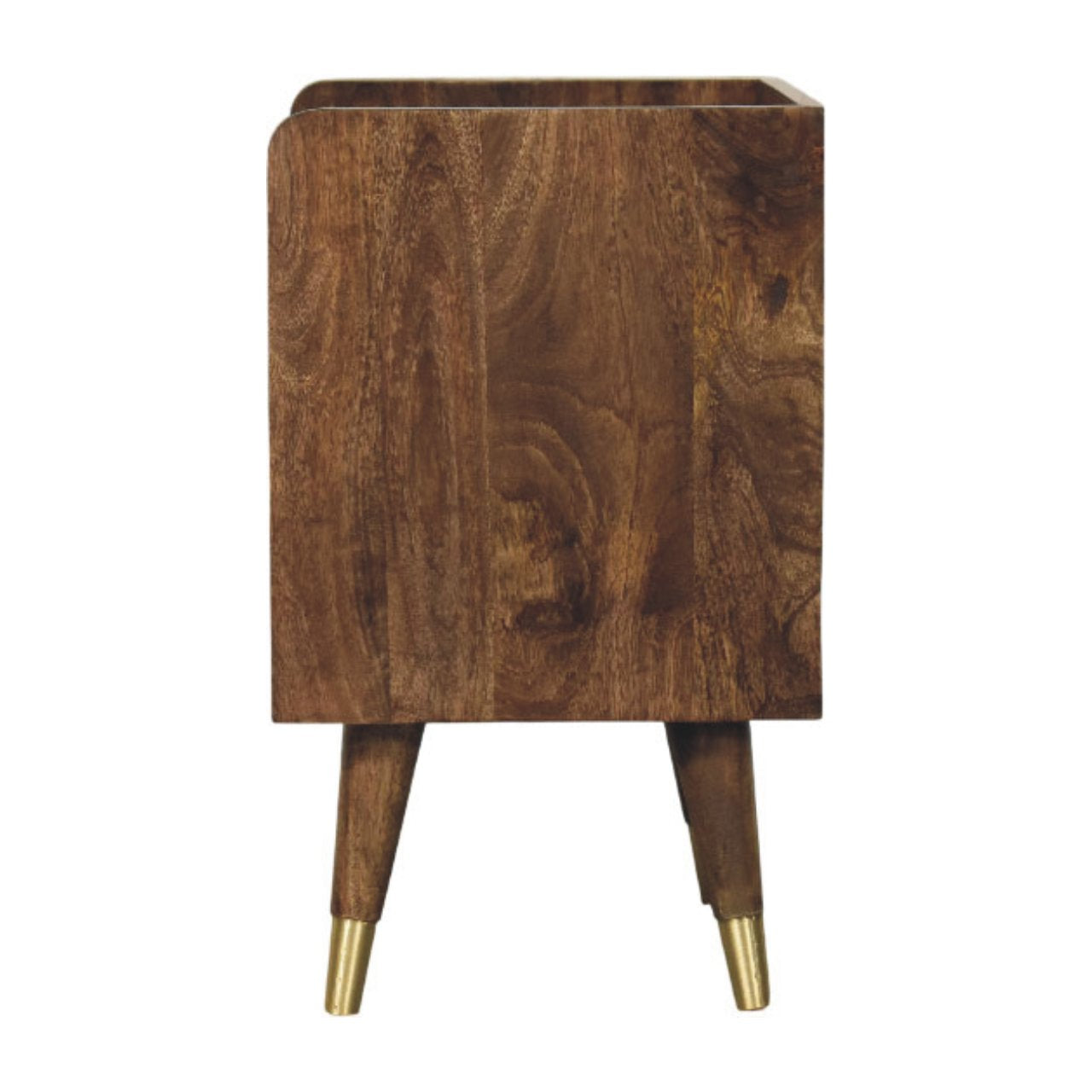 Sunburst Brass Inlay Bedside Table