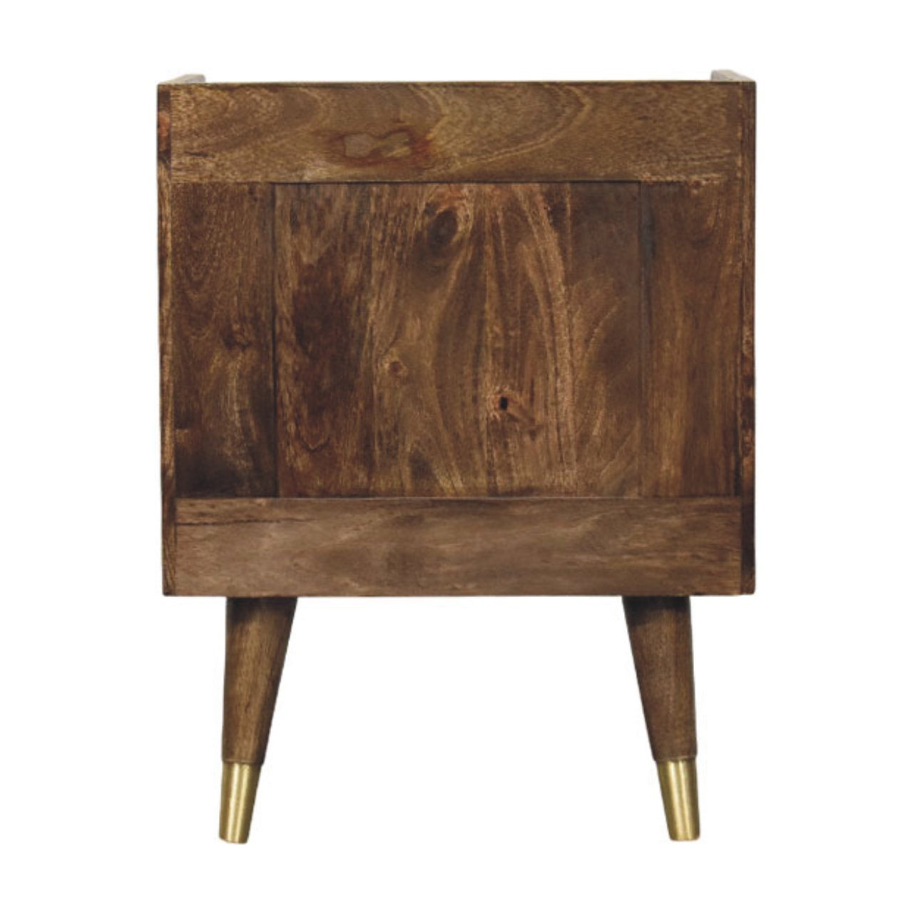 Sunburst Brass Inlay Bedside Table