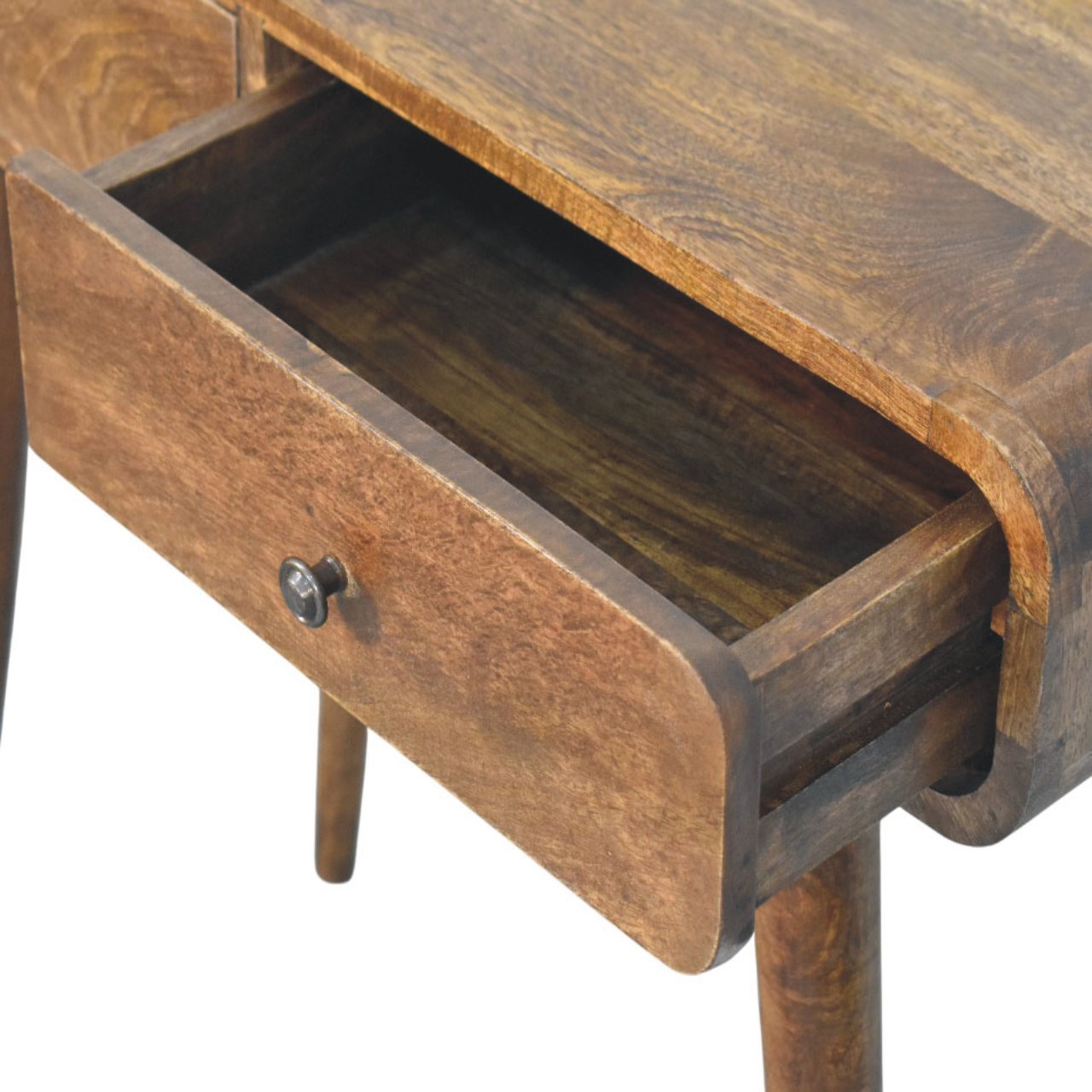 Classic Grey Rounded Console Table