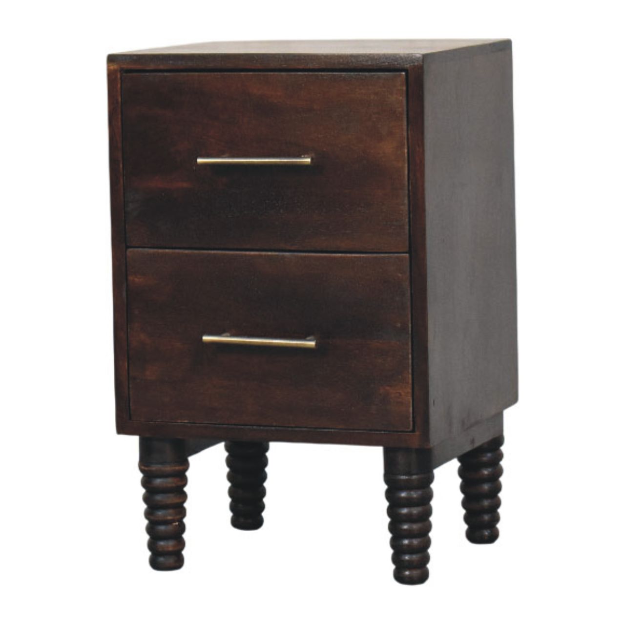Spindle Mocha Bedside Table
