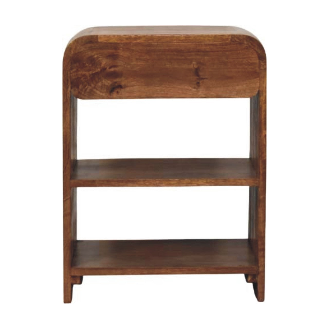 Open Shelf Bedside with Drawer