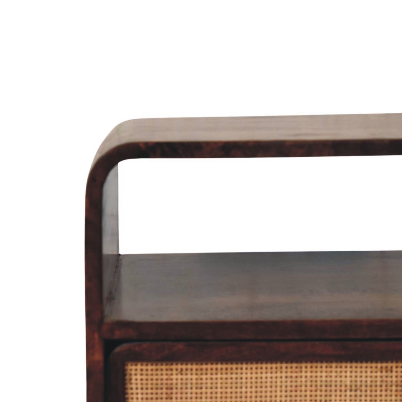 California Walnut Rattan Bedside