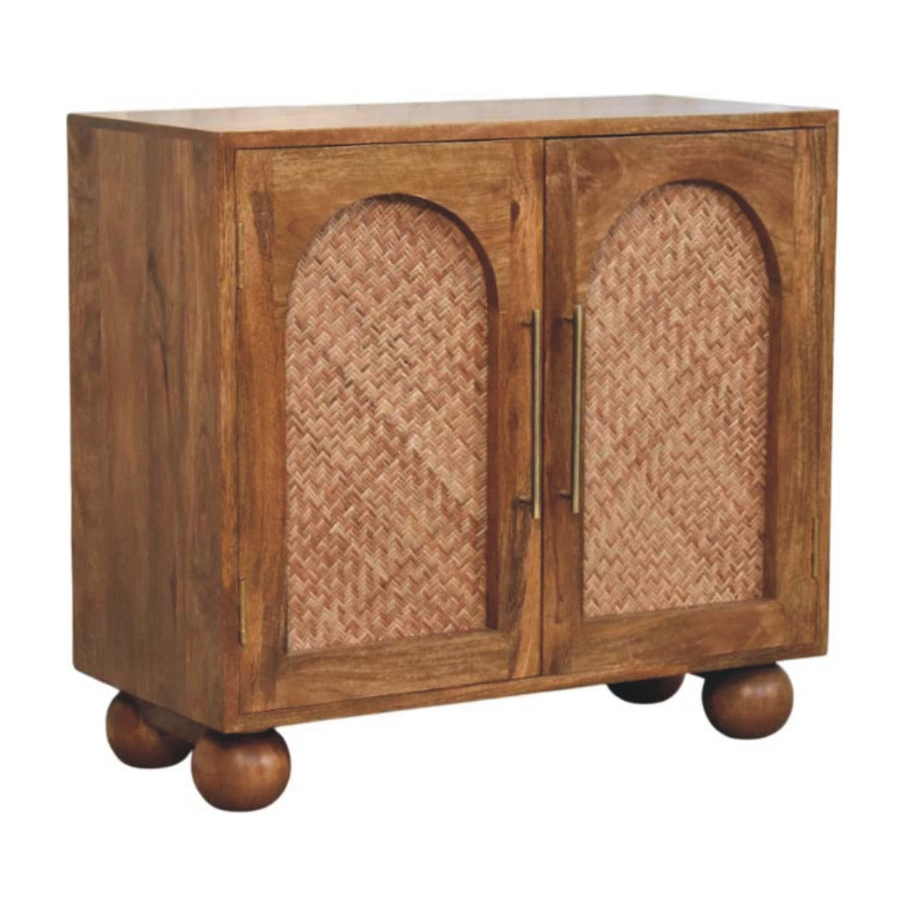 Arched Rattan Two-Door Sideboard