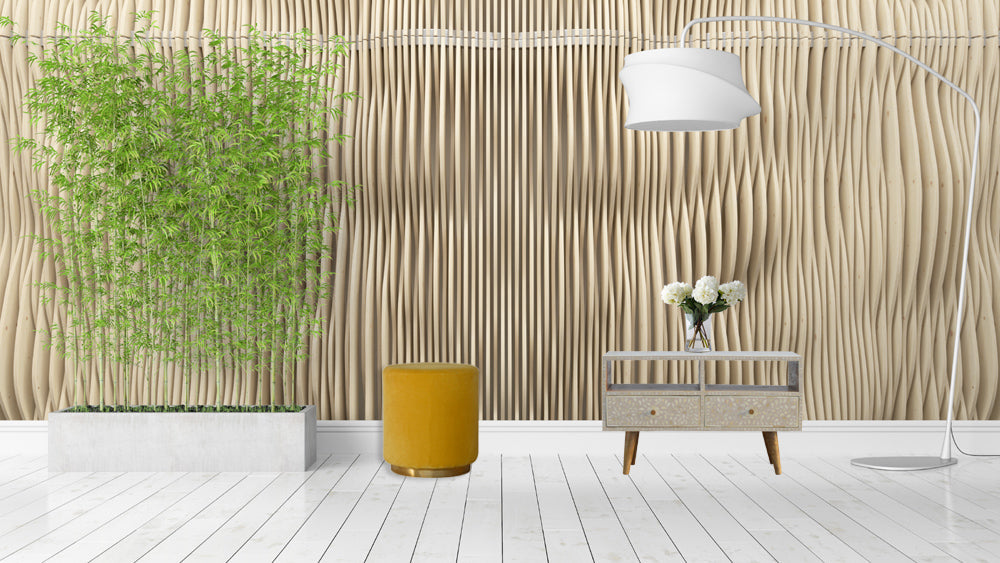 Floral Bone Inlay Media Unit