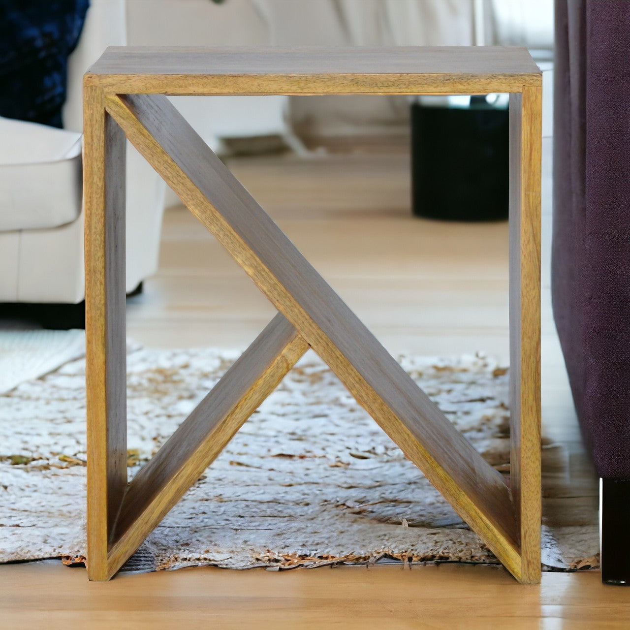 Geometric Library Side Table