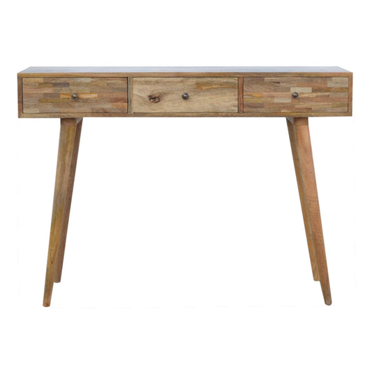 Patchwork Console Table | Oak-Ish Solid Mango Wood