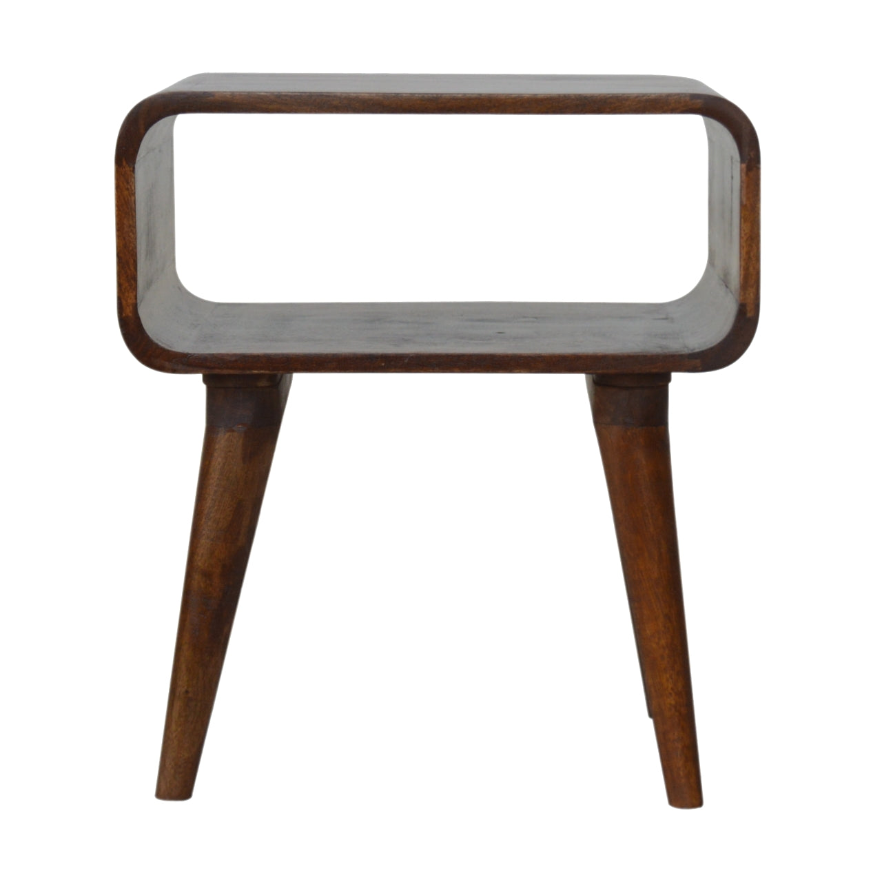 Chestnut Curved Edge Bedside