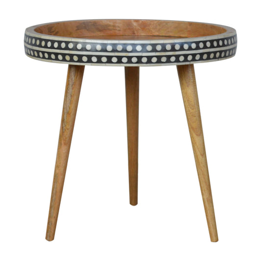 Large Dotted End Table Accent Piece