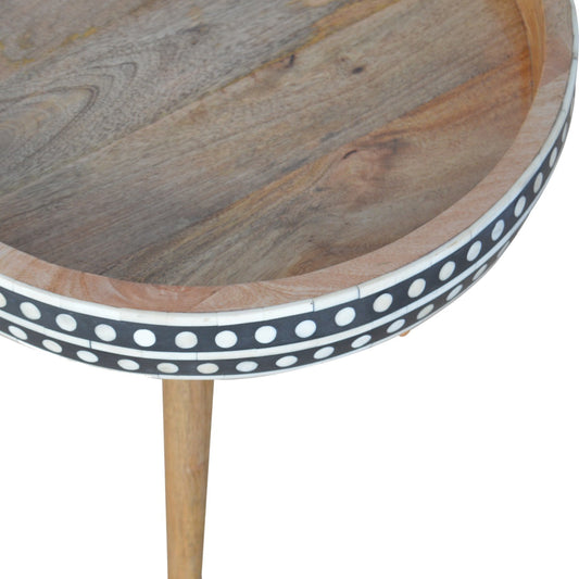 Large Dotted End Table Accent Piece
