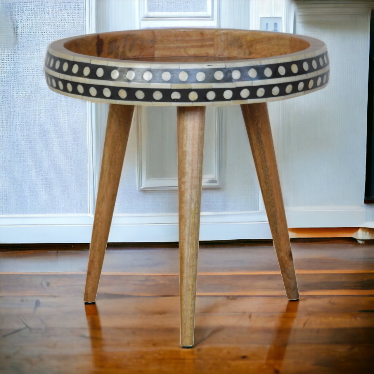 Small Dotted End Table Accent Piece