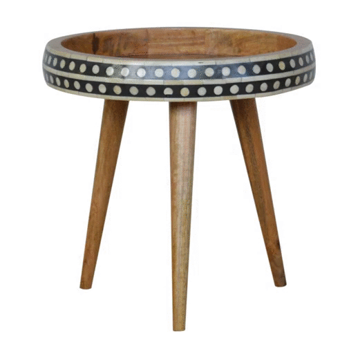 Small Dotted End Table Accent Piece