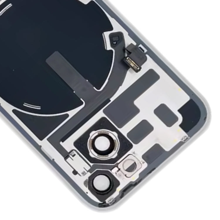 For iPhone 14 Glass Battery Back Cover with Flash Bracket + Wireless Charging Module, For iPhone 14