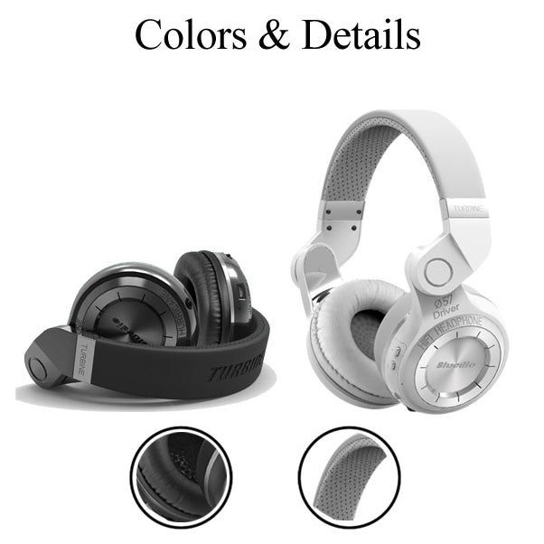 Bluedio T2 Turbine Wireless Bluetooth 4.1 Stereo Headphones Headset with Mic, For iPhone, Samsung, Huawei, Xiaomi, HTC and Other Smartphones, All Audio Devices(Black)