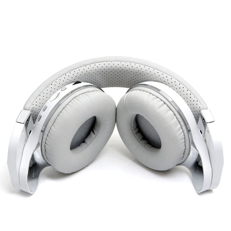 Bluedio T2+ Turbine Wireless Bluetooth 4.1 Stereo Headphones Headset with Mic & Micro SD Card Slot & FM Radio, For iPhone, Samsung, Huawei, Xiaomi, HTC and Other Smartphones, All Audio Devices(White)