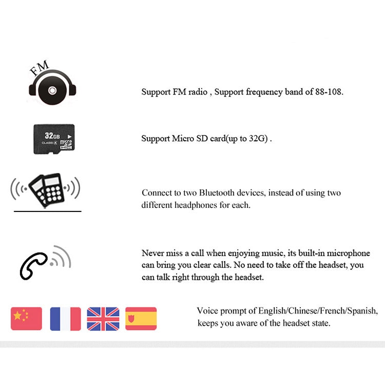 Bluedio T2+ Turbine Wireless Bluetooth 4.1 Stereo Headphones Headset with Mic & Micro SD Card Slot & FM Radio, For iPhone, Samsung, Huawei, Xiaomi, HTC and Other Smartphones, All Audio Devices(White)
