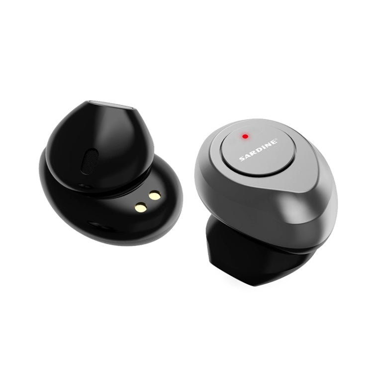 SARDiNE F8 TWS Bluetooth V5.0 Wireless Stereo Earphones with Charging Box(Grey)