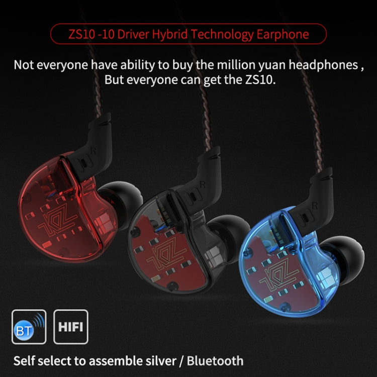 KZ AS10 Ten Unit Moving Iron In-ear HiFi Earphone without Microphone(Red)