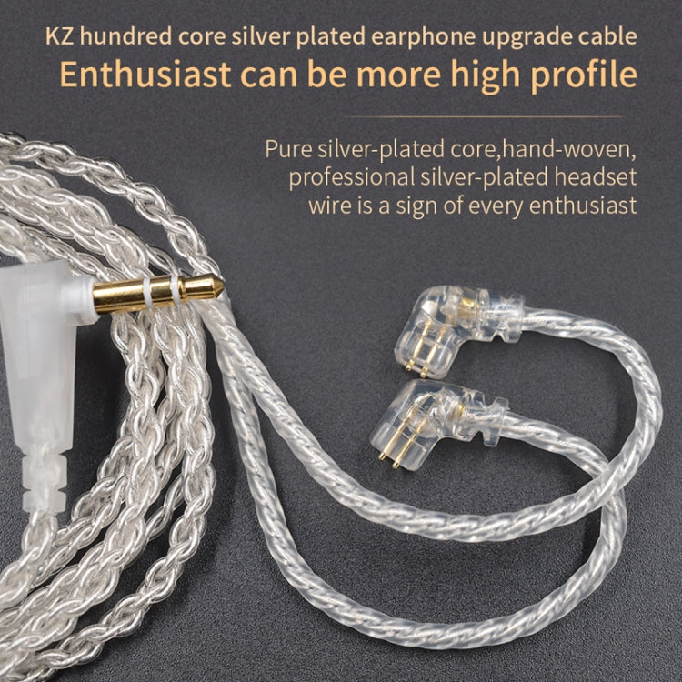 KZ B 8 Pin Oxygen-free Copper Silver Plated Upgrade Cable for KZ ZST / ES4 / ZS10 / AS10 / BA10 Earphones(White)