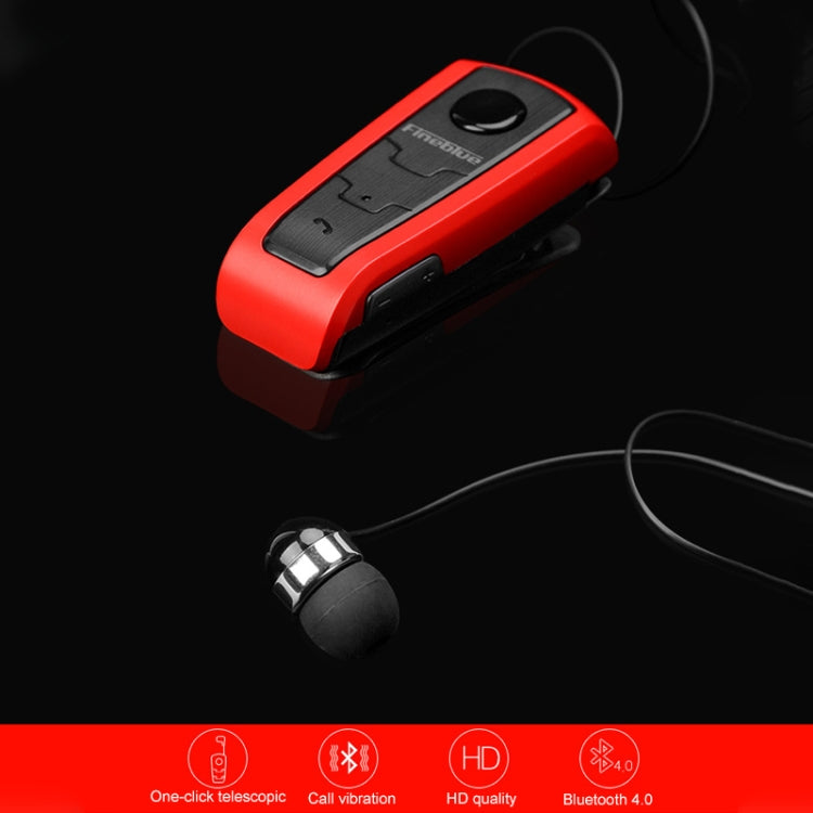 Fineblue F910 CSR4.1 Retractable Cable Caller Vibration Reminder Anti-theft Bluetooth Headset(Black)