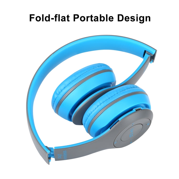 P47 Foldable Wireless Bluetooth Headphone with 3.5mm Audio Jack, Support MP3 / Call, P47 Green, P47 Black, P47 Blue, P47 Red, P47 White