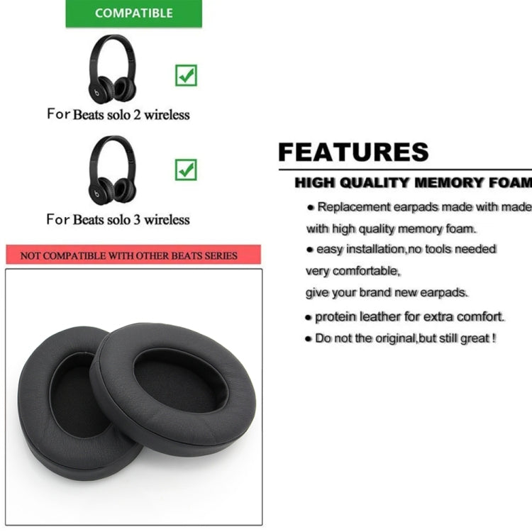 1 Pair Soft Sponge Earmuff Headphone Jacket for Beats Studio 2.0
