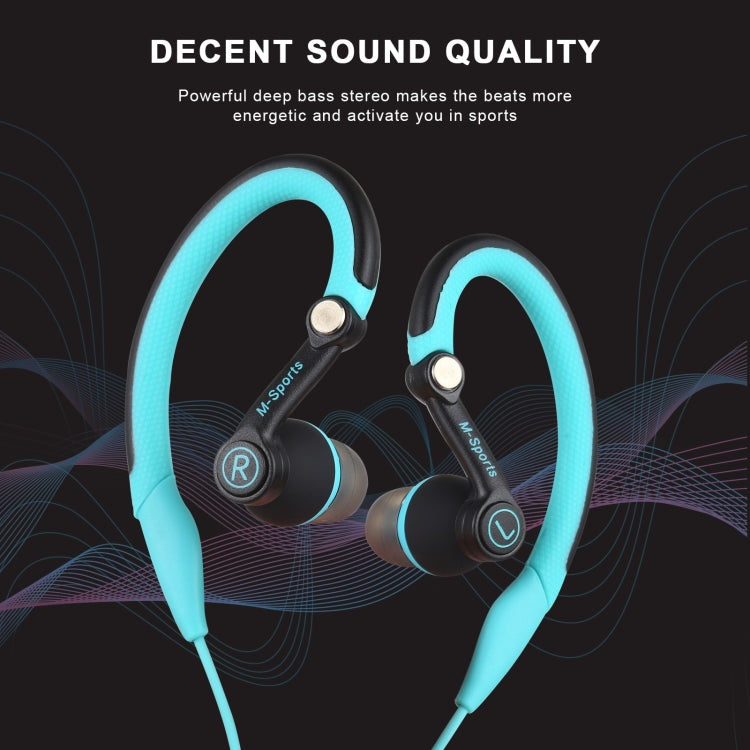 Mucro MB-232 Running In-Ear Sport Earhook Wired Stereo Headphones for Jogging Gym, 3.5mm
