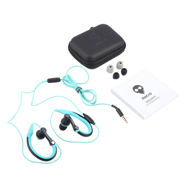 Mucro MB-232 Running In-Ear Sport Earhook Wired Stereo Headphones for Jogging Gym, 3.5mm