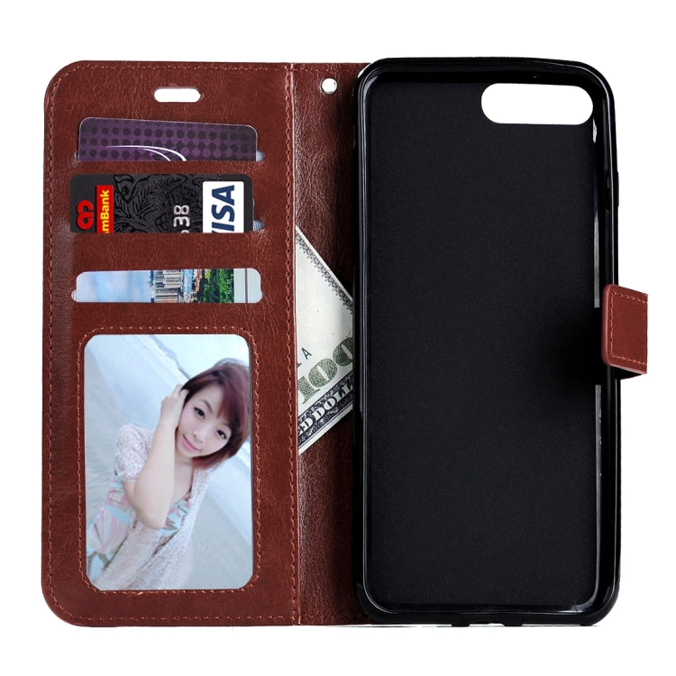 For  iPhone 8 & 7  Crazy Horse Texture Horizontal Flip Leather Case with Magnetic Buckle & Holder & Card Slots & Wallet & Photo Frame, For 8 & 7
