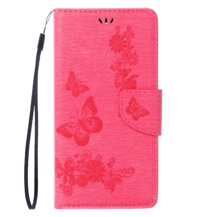 For  iPhone 8 & 7   Pressed Flowers Butterfly Pattern Horizontal Flip Leather Case with Holder & Card Slots & Wallet