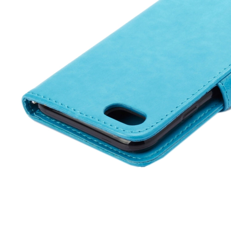 For  iPhone 8 & 7  Pressed Flowers Horizontal Flip Leather Case with Holder & Card Slots & Wallet