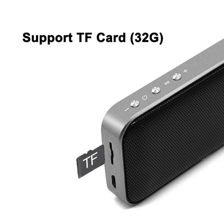 BT209 Outdoor Portable Ultra-thin Mini Wireless Bluetooth Speaker, Support TF Card & Hands-free Calling, Silver