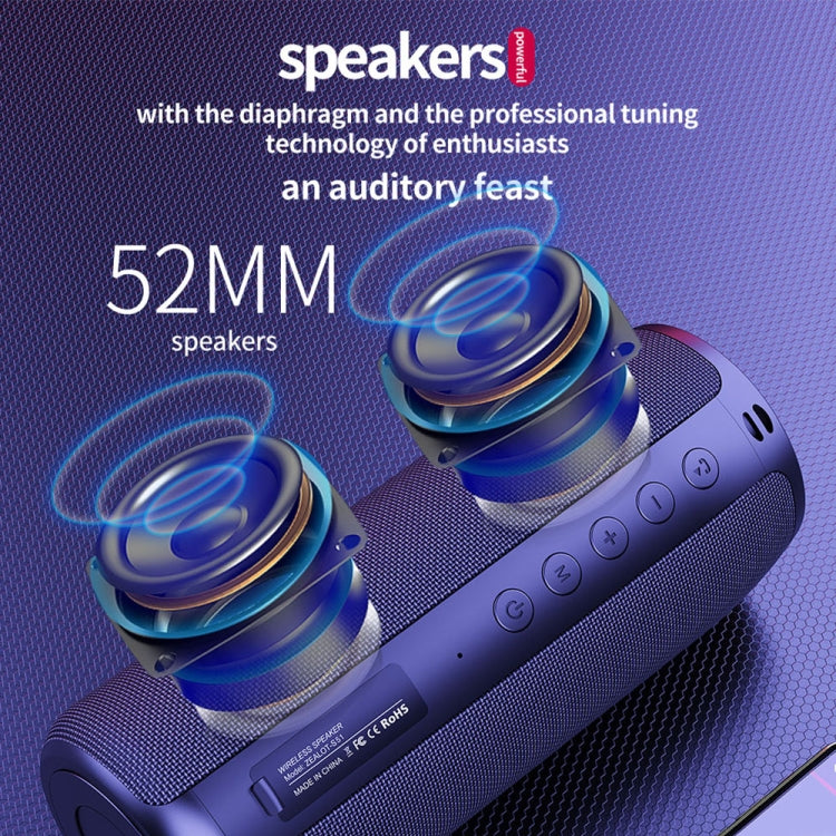 ZEALOT S51 Portable Stereo Bluetooth Speaker with Built-in Mic, Support Hands-Free Call & TF Card & AUX (Camouflage)
