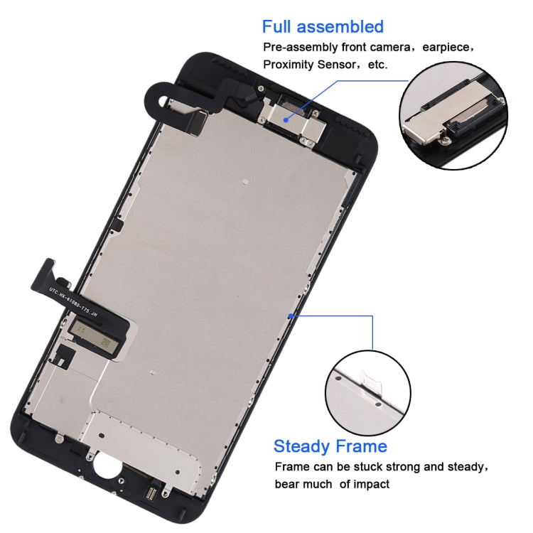 LCD Screen include Front Camera for iPhone 7 Plus, i7 Plus White with Camera, i7 Plus Black with Camera