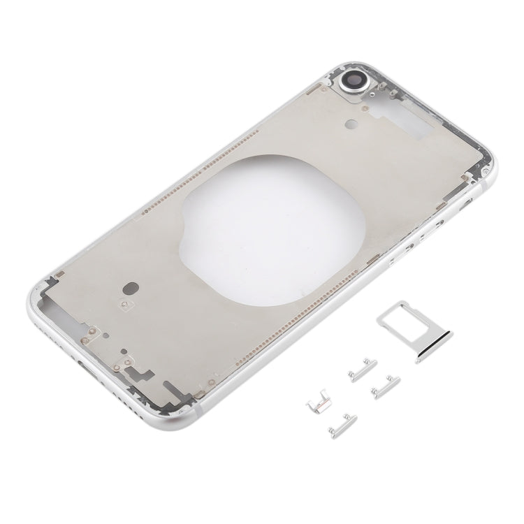 Transparent Back Cover with Camera Lens & SIM Card Tray & Side Keys for iPhone 8, For iPhone 8 (Transparent White), For iPhone 8 (Transparent Gold)