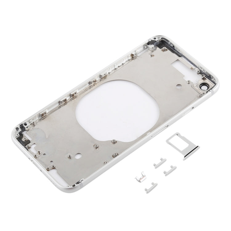 Transparent Back Cover with Camera Lens & SIM Card Tray & Side Keys for iPhone 8, For iPhone 8 (Transparent White), For iPhone 8 (Transparent Gold)