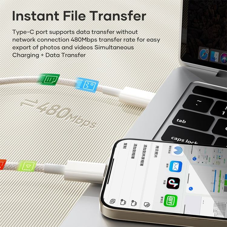 ROCK Z20 1m PD60W USB-C / Type-C to USB-C / Type-C Fast Charging Data Cable