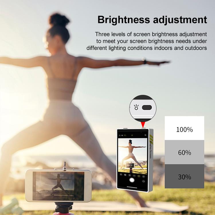 YELANGU TP01 Mobile Phone Selfie Wireless Same Screen Player Smartphone Magnetic Rear Selfie Monitor Screen (White)