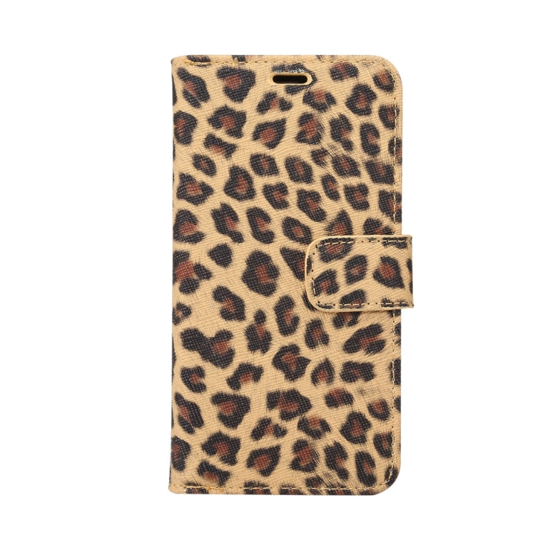 For iPhone X Leopard Pattern PU + PC Horizontal Flip Leather Protective Case with Holder & Card Slots, For X