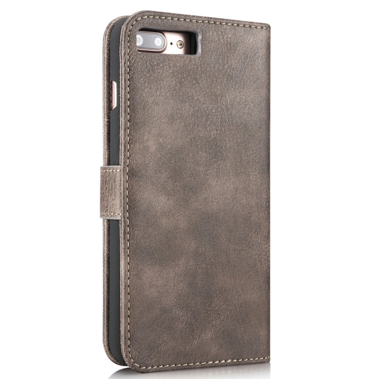 DG.MING for iPhone 8 Plus & iPhone 7 Plus Crazy Horse Texture Horizontal Flip Detachable Magnetic Protective Case with Holder & Card Slots & Wallet, iPhone 8P & 7P