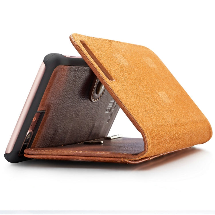 DG.MING for iPhone 8 Plus & iPhone 7 Plus Crazy Horse Texture Horizontal Flip Detachable Magnetic Protective Case with Holder & Card Slots & Wallet, iPhone 8P & 7P