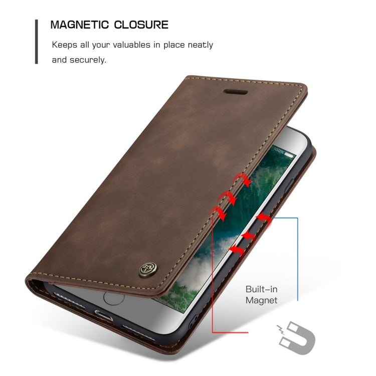 CaseMe-013 Multifunctional Retro Frosted Horizontal Flip Leather Case for iPhone 7 Plus / 8 Plus, with Card Slot & Holder & Wallet, For iPhone 7 Plus / 8 Plus