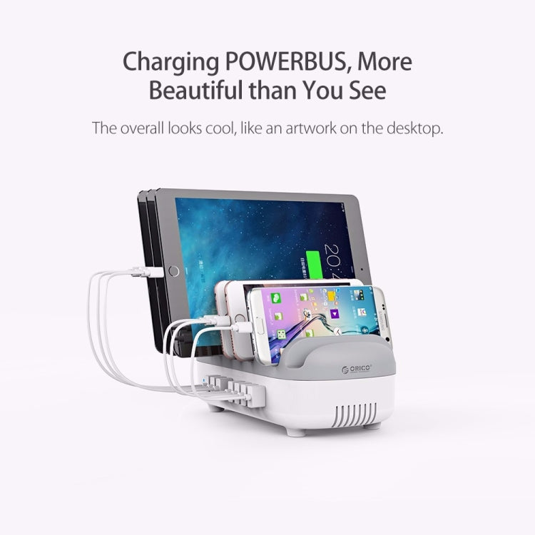 ORICO DUK-10P 120W 10 USB Ports Smart Charging Station with Phone & Tablet Stand, AU Plug(Black)
