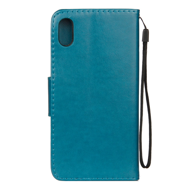 For iPhone XR Embossed Butterfly Pattern Horizontal Flip Leather Case with Card Slot & Holder & Wallet & Lanyard, For XR