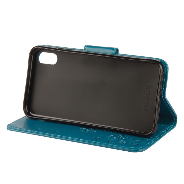 For iPhone XR Embossed Butterfly Pattern Horizontal Flip Leather Case with Card Slot & Holder & Wallet & Lanyard, For XR