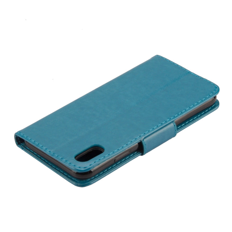 For iPhone XR Embossed Butterfly Pattern Horizontal Flip Leather Case with Card Slot & Holder & Wallet & Lanyard, For XR